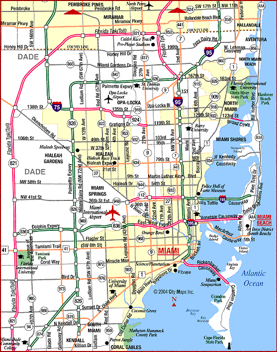 Miami Limos FL Map