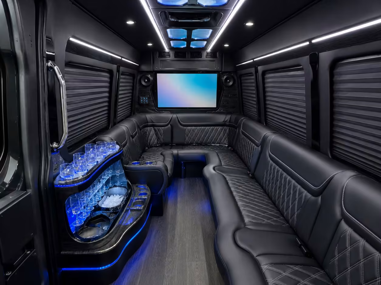 14 passenger sprinter limousine interior