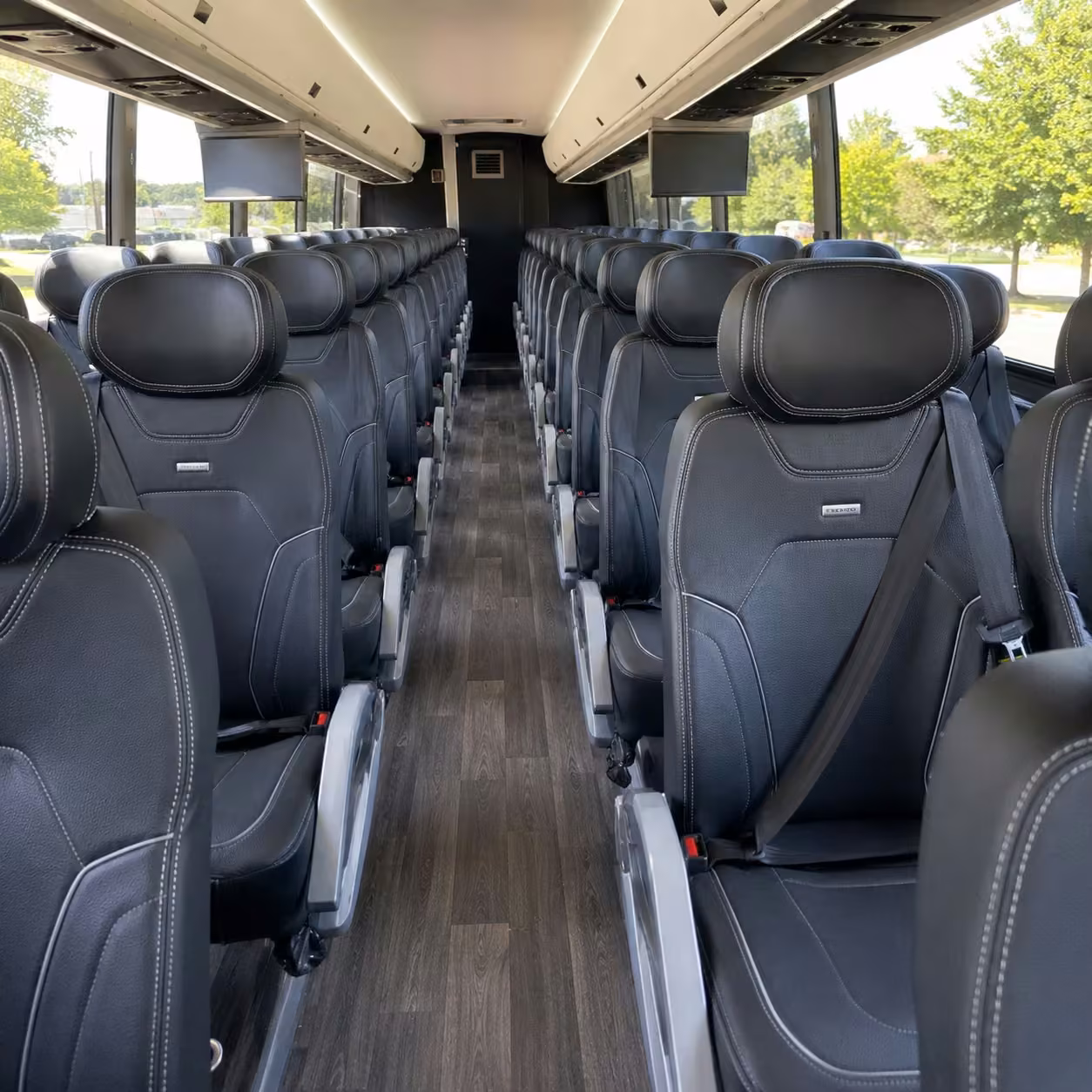 40 56 passenger charter bus interior