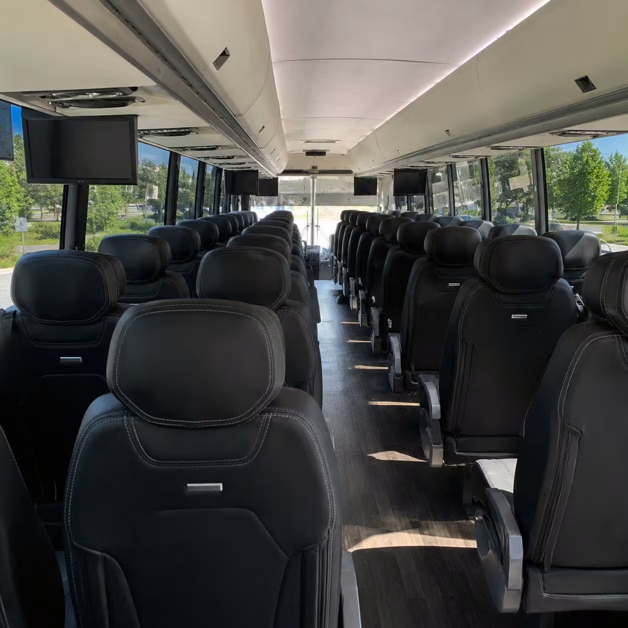 miami charter bus interior