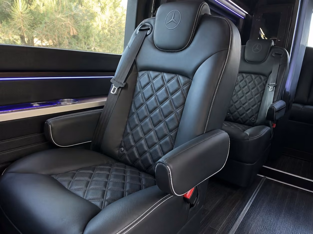 sprinter van rental with driver interior